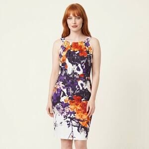 Stunning Andrea Jovine Floral Stealth Dress Size 4 Sleeveless Elegant Versatile